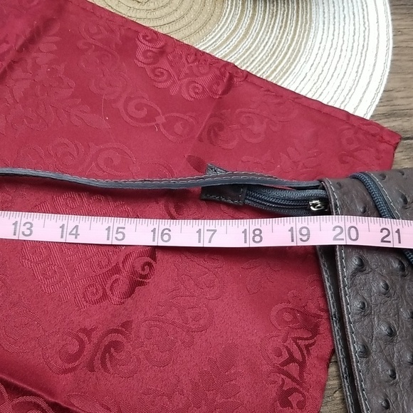 Crossbody bag, purse. Borse in pelle. Genuine leather ostrich, made in Italy. - Picture 10 of 10